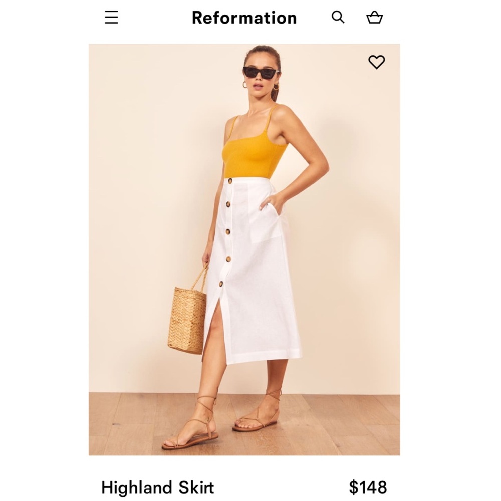 Linen reformation skirt